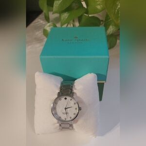 Kate Spade Silver Watch with White Face